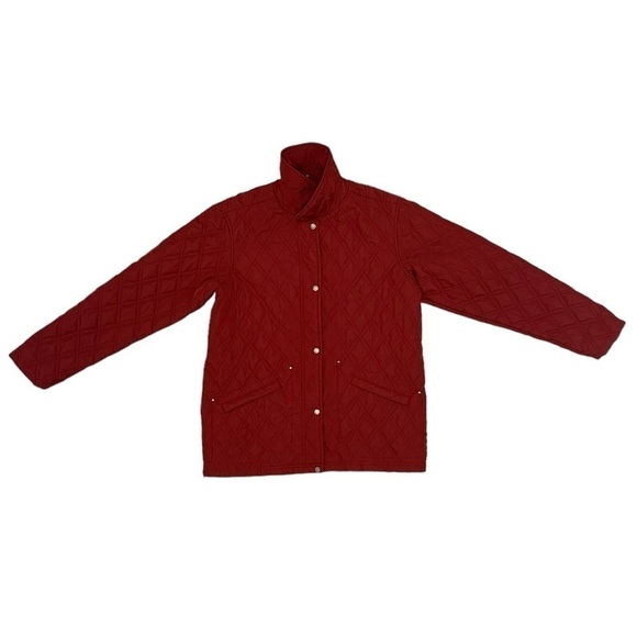 Pacific Trail Jacket Women's Size Medium Quilted Red Fleece-Lined